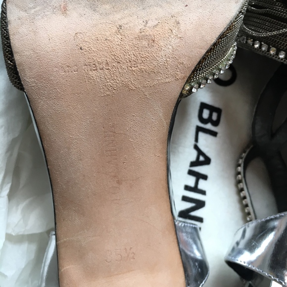 Manolo Blahnik metallic crystal heels 5.5 - Picture 6 of 6